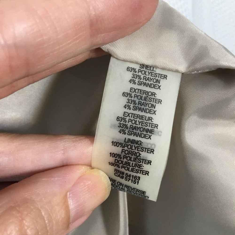 Karl Lagerfeld Paris 1 Button Tan Blazer Size 10 - Picture 6 of 15